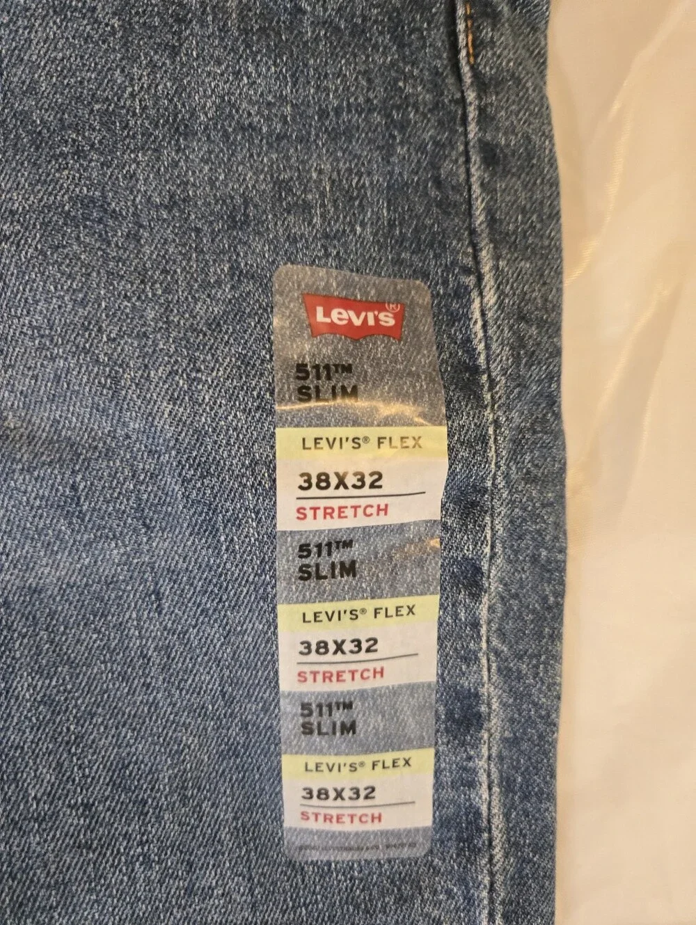 Levi's Men 511 Slim Stretch Blue Jeans 38x32